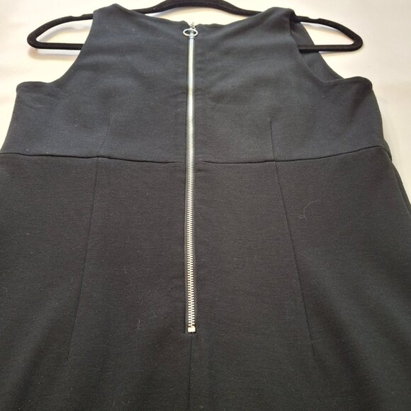 Pink Tartan Empire Princess Little Black Sleek Pencil Dress Size M Chrome Zipper - Picture 7 of 15